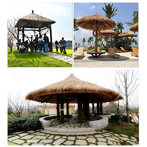 Garden Parasol TX Techo de Paja 50 x 50 cm / 8 Piezas - Alfombrilla de Techo de PVC Paja Artificial - Teja Teja Viento, Protección Solar, Antiséptico, Prevención de Incendios, Control de Insectos