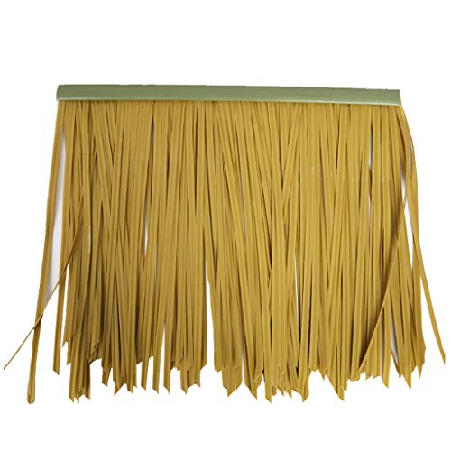 Garden Parasol TX Techo de Paja 50 x 50 cm / 8 Piezas - Alfombrilla de Techo de PVC Paja Artificial - Teja Teja Viento, Protección Solar, Antiséptico, Prevención de Incendios, Control de Insectos