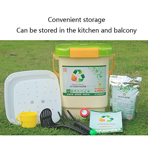 Gardening Tools Cubo de compostaje de Cocina Interior, Contenedores de Reciclaje de residuos domésticos con Tapa, Fermentador de plástico con Grifo, Fertilizante orgánico nutricional casero ZDDAB