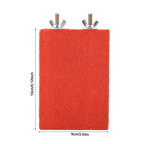 Garosa Bird Perch Stand Plataforma Duradera Pata De Molienda Junta Limpia Práctica Mascotas Jaula Accesorios Stands Juguete para Loros(Rojo)