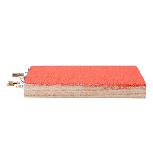 Garosa Bird Perch Stand Plataforma Duradera Pata De Molienda Junta Limpia Práctica Mascotas Jaula Accesorios Stands Juguete para Loros(Rojo)
