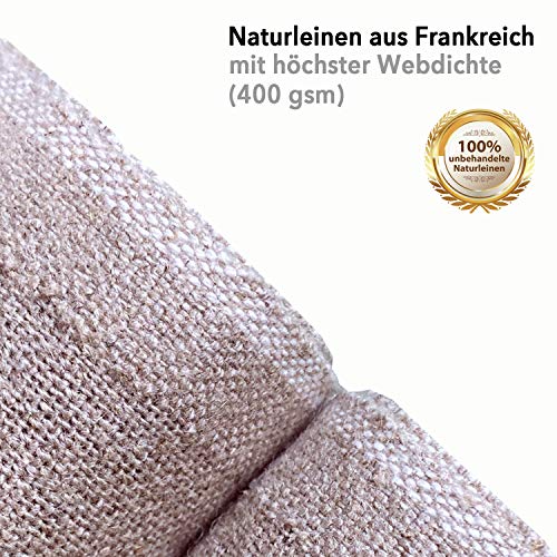 Gastrodock Premium panadería XXL tamaño 160 x 60 cm – Paño de masa de 100% lino natural sin tratar de Francia – paño de lino para hornear – Backleinen, Teigtuch, Tischläufer Made in Europe