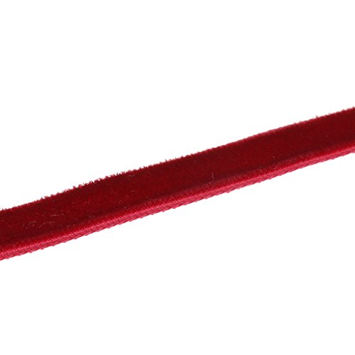 Gazechimp Cinta de Terciopelo Accesorios Bricolaje para Artesanía Decorativa Scrapbooking Durable Mutiusos - Vino Tinto