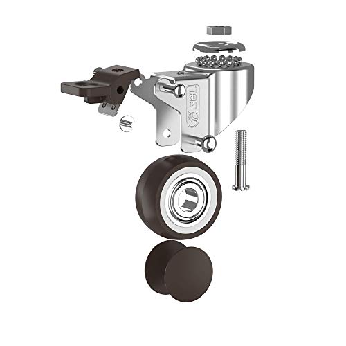 GBL - 4 Ruedas para Muebles 50mm 200KG | M10x15mm Ruedas Giratorias, Rueda Pivotantes, Ruedas de Freno Industrial Con Placa de Montaje