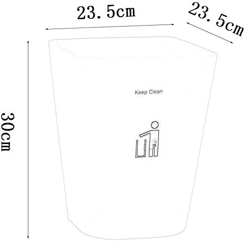 GBX Estilo Papeleras Vintage, Papelera helados papeleras sin cubierta simple cuadrado de plástico Inicio Sala de estar Cocina Cuarto de baño Bote de basura de la sala, interior, exterior, cocina, dor