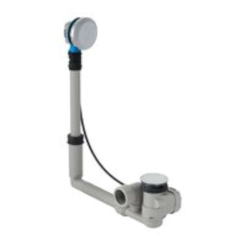 Geberit - Desagüe De Bañera Geberit Con Accionamiento Giratorio, D52, Longitud 23 Cm, Con Embellecedor Y Principio De Contracorriente: Cromado Brillante (150.824.21.1)