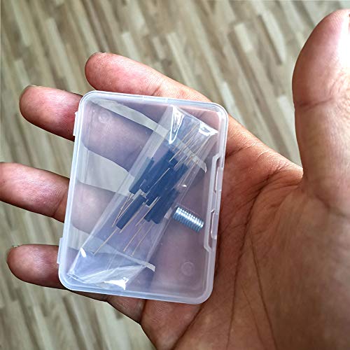 Gebildet 10 Piezas Interruptor de Lengüeta, Contacto de Lengüeta Interruptor Magnético de Inducción Normalmente Abierto (N/O) (3 mm × 14 mm) con 20 Piezas de Pequeños Imanes Redondos Multiusos