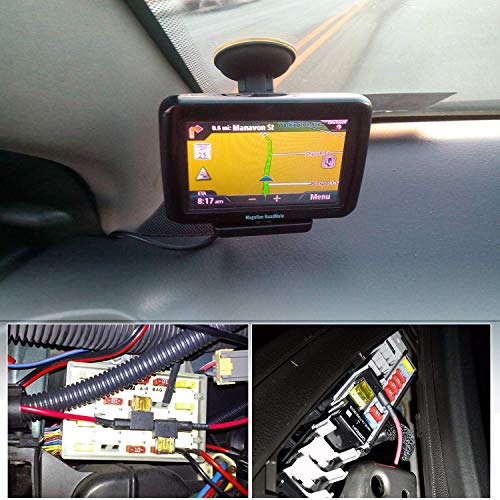 Gebildet 4pcs Pequeña Portafusible con Hilo in-Line, Coche Circuito Cuchilla Estilo Adaptador Cable Fusible, Add-A-Circuit Fusible Titular con 6 Fusibles (3A/5A/7.5A/10A/15A/20A) +1 pc Extractor