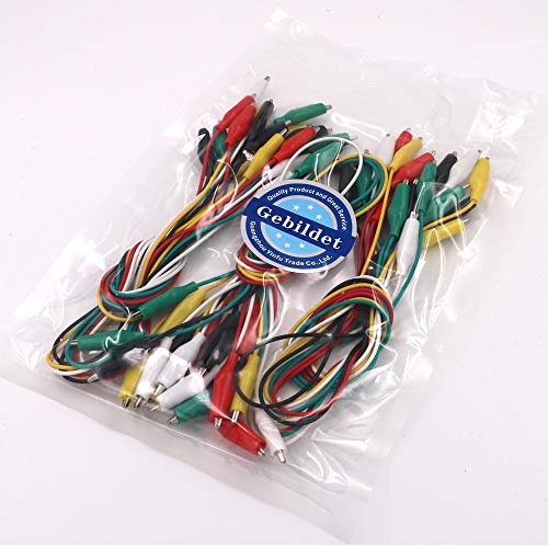 Gebildet Cables de prueba de 30 piezas con pinzas de cocodrilo Juego de cables de prueba aislados Clips de doble extremo (50 cm)