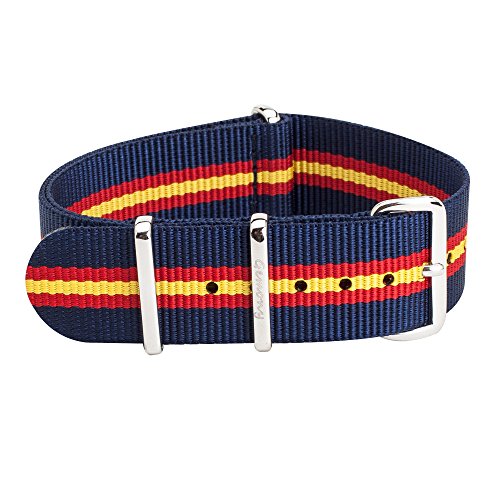Gemony NATO Strap Prima balístico Nylon Correa de Reloj (18mm,20mm,22mm) WB-105