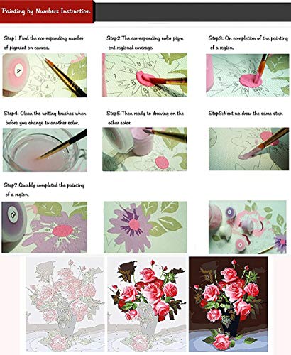 Generic Brands Pintura al óleo por Números - Agente saborizante - DIY Pintura para Adultos Pintura artística con Pincel y Pintura acrílica por ti Mismo, Regalo Creativo - 40x50cm (Sin Marco)