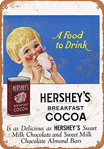 Generies Hershey's - Placa de metal con diseño de cacao