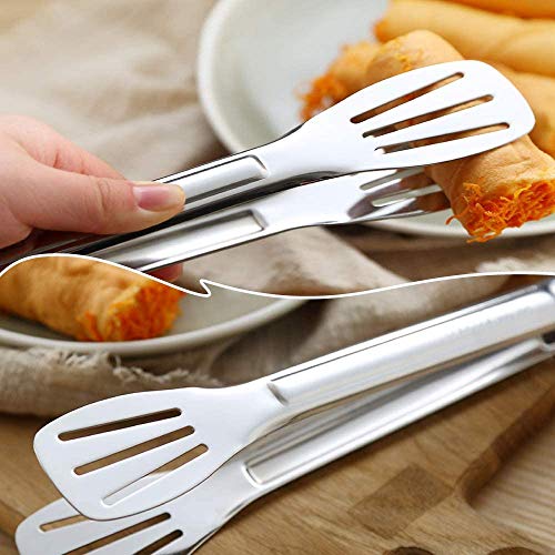 Generies Pinzas para Pastel 4 Piezas Pinzas para Cocinar de 9 Pulgadas, Pinzas para Servir de Acero Inoxidable para Barbacoa, Cocinar, Ensalada, Asar a La Parrilla, Servir y Freír