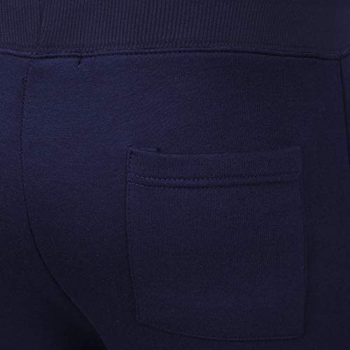 Genney Azul marino Sweatpant hombres Pantalones deportivos slim fit elástico gimnasio con bolsillos cintura elástica sin costuras chándal deportivo Pequeño