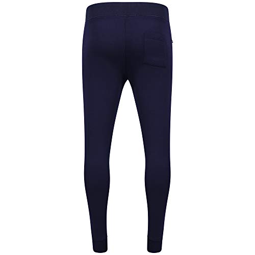 Genney Azul marino Sweatpant hombres Pantalones deportivos slim fit elástico gimnasio con bolsillos cintura elástica sin costuras chándal deportivo Pequeño