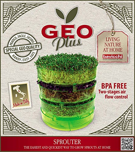 Geo Geo Plus - Germinador, 20.5 x 20.5 x 23 cm, color verde