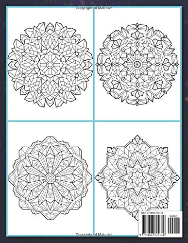 Geometric Mandalas: An Adult Coloring Book with 50 Unique Mandalas for Relaxation and Stress Relief