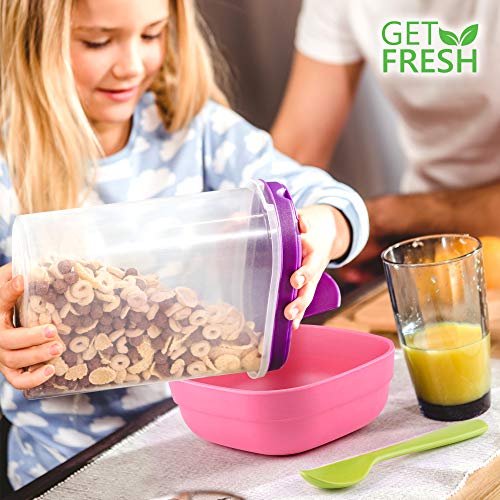GET FRESH Cuencos de Bambú para Niños - 4 Piezas Juego de Cuencos Infantil de Bambú sin BPA - Reutilizable Vajilla Fibra de Bambu para Bebes Aptas para el Lavavajillas - Bamboo Kids Bowls