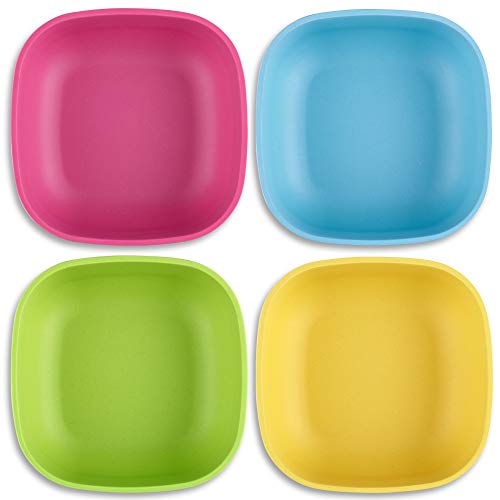 GET FRESH Cuencos de Bambú para Niños - 4 Piezas Juego de Cuencos Infantil de Bambú sin BPA - Reutilizable Vajilla Fibra de Bambu para Bebes Aptas para el Lavavajillas - Bamboo Kids Bowls