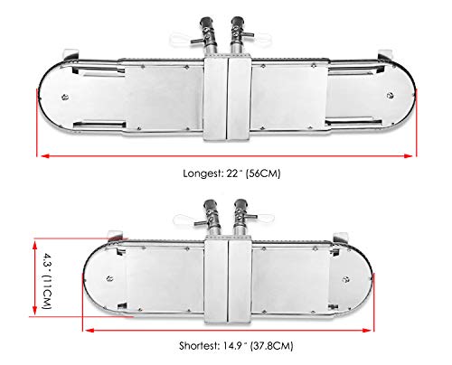 GFTIME 004 38 cm a 56 cm Barbacoa de Gas Universal Extienda Las Piezas de Repuesto del Quemador de para el Interior y Otros Parrilla de Barbacoa Cero Inoxidable Quemadores de Barbacoa