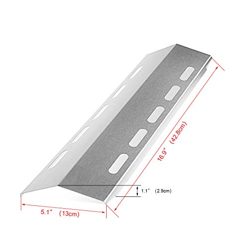 GFTIME Placa de Calor Barbacoa de Gas Piezas de Repuesto para Select Ducane 5 Burner FirePlus Fire Mountain Char-Broil CosmoGrill Campingaz, Y Otros Parrilla Barbacoa Acero Inoxidable BBQ Reemplazo