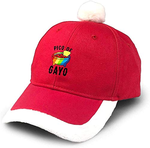 GGdjst Gorro navideño, Mexican Food Pico De Gayo Dad Trucker Santa Hat Red Xmas Gorras de béisbol Adult Women Men Children Teen Boy Girls Party Decor Gift Decorations Ornament