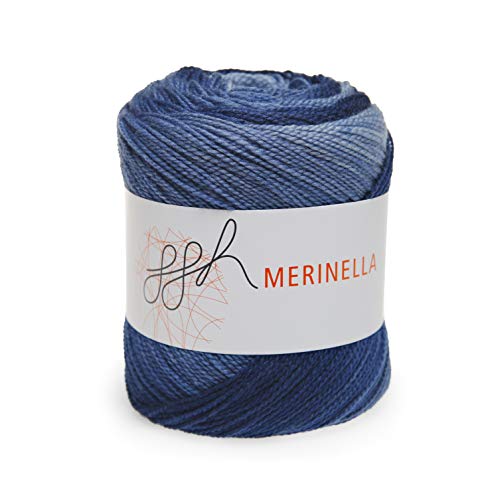 ggh Merinella - 008 - Pato azul Dégradé - Lana merina con gradiente de color para tejer y hacer ganchillo