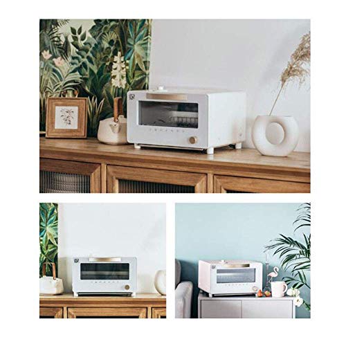 GH-YS Mini Horno eléctrico, microondas Manual de 10 l con perillas, horneado a Vapor Retro pequeño de 1300 W para Funciones de Cocina y Parrilla, Cocina del hogar, Color