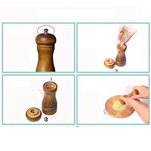 GiberLoLo Molinillo Especias, Corn Mill Molinillo de Núcleo de Acero Inoxidable Herramientas de Cocina Grind Capstan Picadora de sal manual - 22.6 cm ( 10 inch )