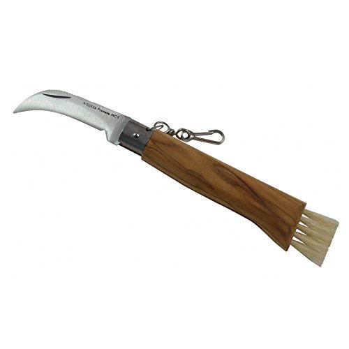 Gifaz - Cuchillo para hongos, caza y pesca, madera de nogal, en caja de piel