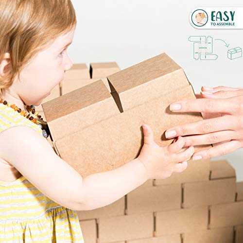 GIGI Bloks - Bloques de Construcción Gigantes de Cartón, Juegos de Construcción para Niños 60 Piezas XXL, Kits de Ladrillos Para Grandes Construcciones Infantiles de Castillos y Torres Grandes