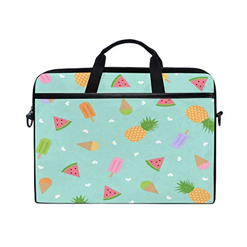 GIGIJY - Maletín de lona con diseño de frutas de verano, 13 en 13,3 en 14 en 15 pulgadas para niños, niñas, mujeres y hombres