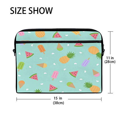 GIGIJY - Maletín de lona con diseño de frutas de verano, 13 en 13,3 en 14 en 15 pulgadas para niños, niñas, mujeres y hombres