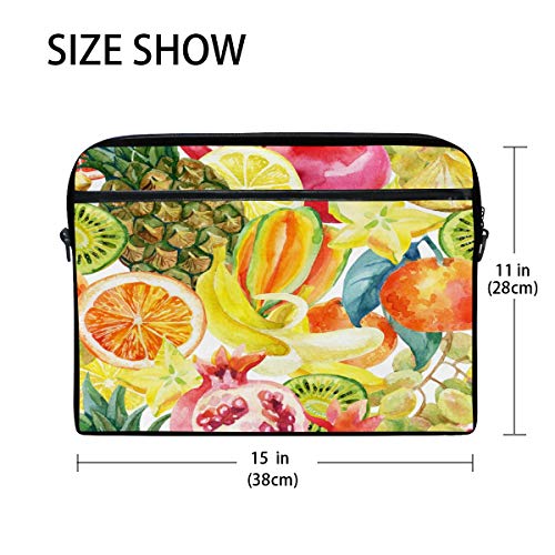 GIGIJY - Maletín de lona con diseño de frutas tropicales, 13 en 13,3 en 14 en 15 pulgadas para niños, niñas, mujeres y hombres
