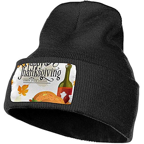 Giles John Beanie Hats Gorro de Punto Pollo asado Pavo Salteado y a la Parrilla Hombre 's Daily Beanie Gorro de Punto Mujer Winter Warm Cap