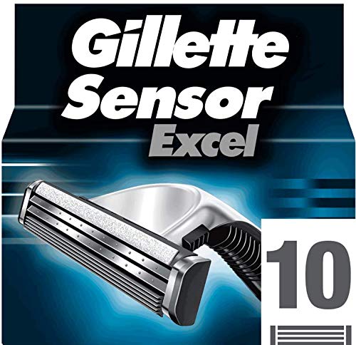 Gillette Sensor Excel Recambio De Maquinilla De Afeitar Para Hombre 10 Recambios