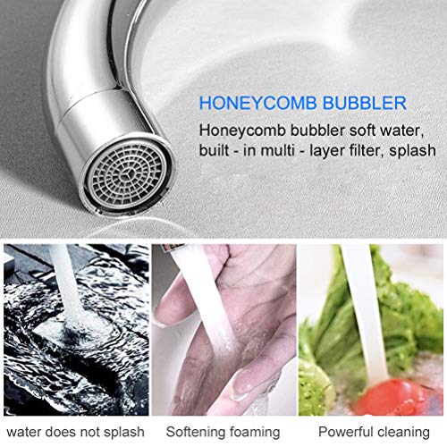 Gimify Grifo Mezclador con Sensor Infrarrojo Grifo de Cocina sin Contacto Cuerpo de Latón Cromo para Agua Fría y Caliente