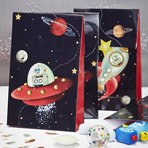 Ginger Ray Space Adventure Party - Juego de moldes para cupcakes y robots Bolsas para fiestas mixto