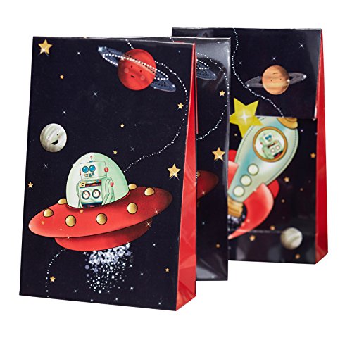 Ginger Ray Space Adventure Party - Juego de moldes para cupcakes y robots Bolsas para fiestas mixto