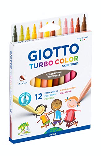 Giotto F526900 Rotuladores Turbo Color Skin Tones Estuche 12 uds