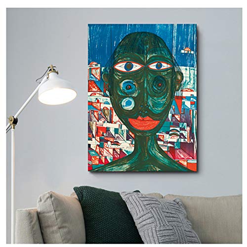 GIRDSS Abstract Arabian Woman Master Poster Pinturas en Lienzo Estampados de Pino Imágenes de Arte de Pared para decoración de Sala de estar-60X80cm Sin Marco