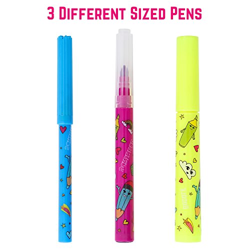 GirlZone Regalos para Niñas - Estuche Enrollable Rotuladores - Estuche Enrollable - 38 Rotuladores Perfumados - Scented Pens - Set de Papelería - Regalo Niña 3 a 12 Años
