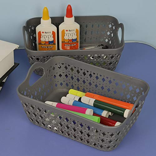 Gitany 12-Pack Cestas de Almacenaje con Asa, Cesta de Plástico de Cocina (Pequeña)