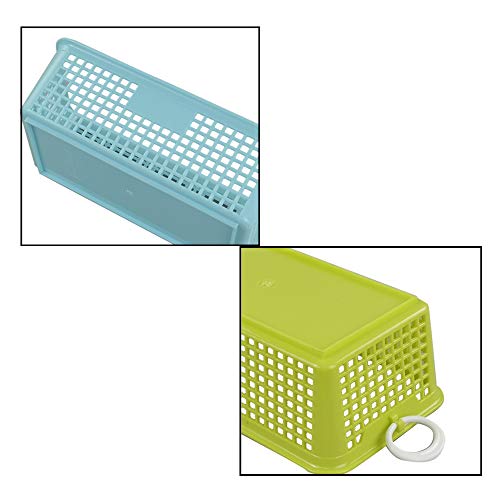 Gitany Cesta de Almacenamiento de Plástico Rectangular Pequeña, Apilable Cesto, Paquete de 4