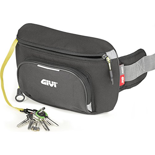 GIVI EA108B Easy Bag Riñonera, Color Negro, Volumen 2 Litros, Carga Máxima 1 Kg