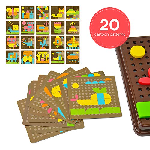 GizmoVine Puzzles Rompecabezas Juguete Educativo Placa de Madera Pizarra para Niños de 3 Años