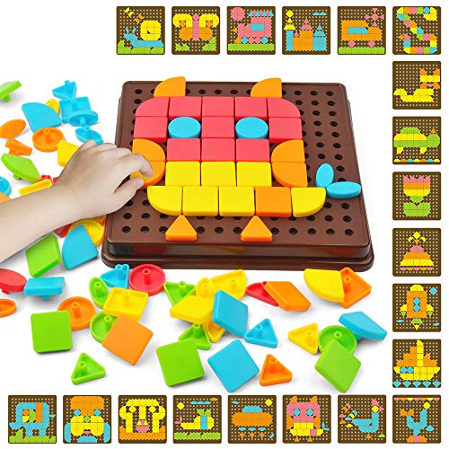 GizmoVine Puzzles Rompecabezas Juguete Educativo Placa de Madera Pizarra para Niños de 3 Años