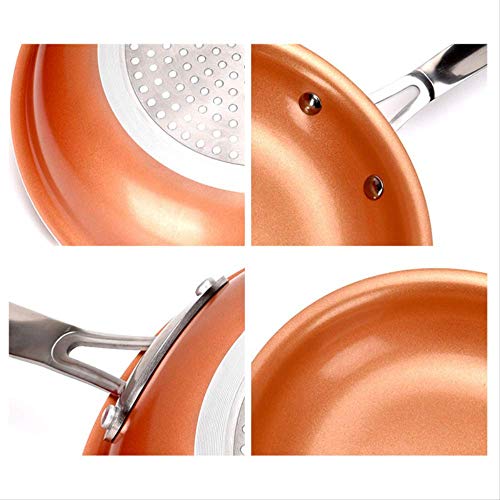 GJDBBLY Olla Non Stick Koekenpan Koperen Pan Koekenpan Met Coating Pan Horno Geschikt Inductie Wok Titanio Koekenpan como se Muestra como se Muestra