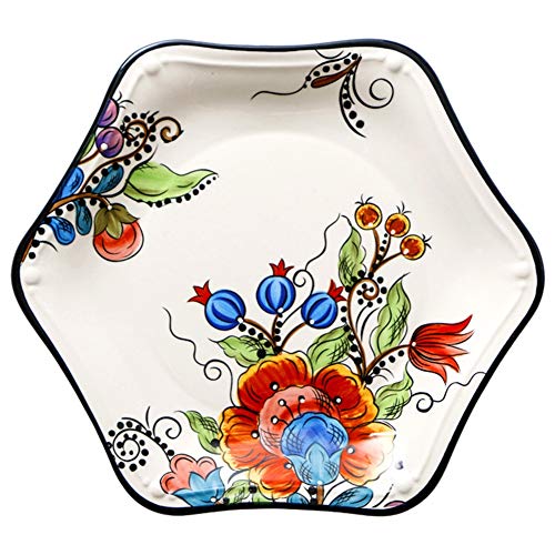 GJH-Plate- Placa Creativa Postre de Frutas, formada Linda de cerámica Placa del Desayuno, de la Plata decoración (tamaño : 21.2x2 cm)