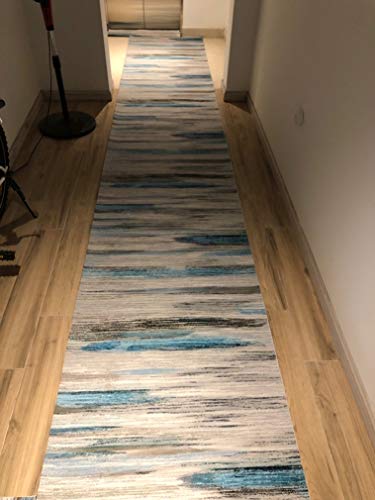 GJIF Alfombra de pasillo Resistente al Desgaste geométrico se Puede Cortar la Alfombra Lavable del Pasillo Antideslizante, Longitud Personalizada (Size : 1x3m)